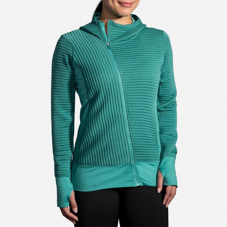 Brooks Fly-By Running Jackets - Women's - Blue (97130-BCMI)